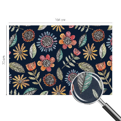 Selbstklebende Fototapete Blumenmosaik