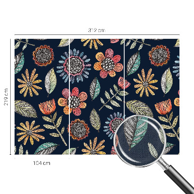 Selbstklebende Fototapete Blumenmosaik