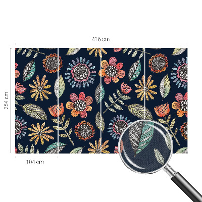 Selbstklebende Fototapete Blumenmosaik