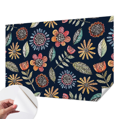 Selbstklebende Fototapete Blumenmosaik