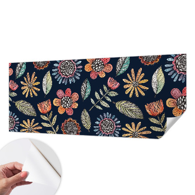 Selbstklebende Fototapete Blumenmosaik