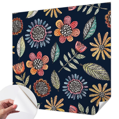 Selbstklebende Fototapete Blumenmosaik