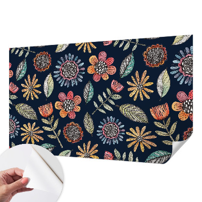 Selbstklebende Fototapete Blumenmosaik