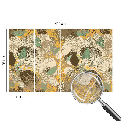 Selbstklebende Fototapete fürs Schlafzimmer Pflanzenschönheit