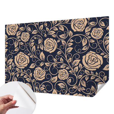 Fototapete in 3D-Optik Romantische Blumen