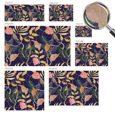 3D-Fototapete fürs Wohnzimmer Pflanzeneleganz