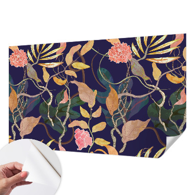 3D-Fototapete fürs Wohnzimmer Pflanzeneleganz