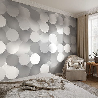 Vintage tapete Graue Kreise