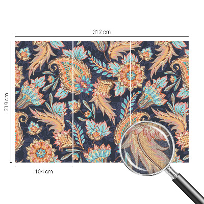 3D-Fototapete fürs Wohnzimmer Blumenmuster