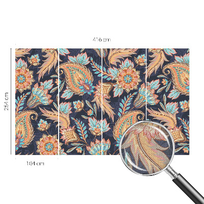 3D-Fototapete fürs Wohnzimmer Blumenmuster