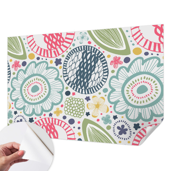 Moderne Fototapete nach Maß Blumenmuster