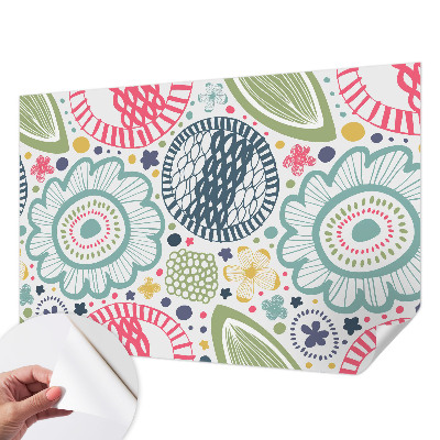 Moderne Fototapete nach Maß Blumenmuster