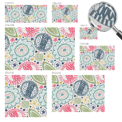 Moderne Fototapete nach Maß Blumenmuster