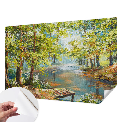 Selbstklebende Fototapete für die Wand Idyllischer See