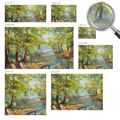 Selbstklebende Fototapete für die Wand Idyllischer See