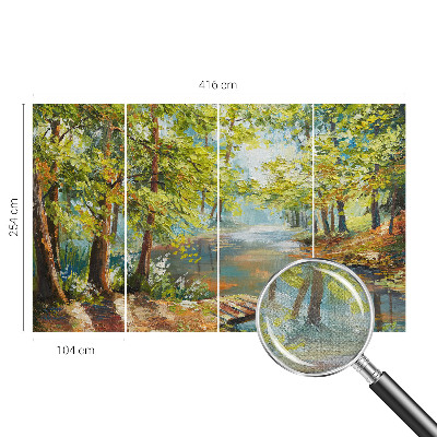 Selbstklebende Fototapete für die Wand Idyllischer See
