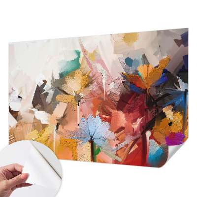 Fototapete in 3D-Optik Florale Abstraktion