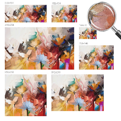 Fototapete in 3D-Optik Florale Abstraktion