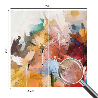 Fototapete in 3D-Optik Florale Abstraktion