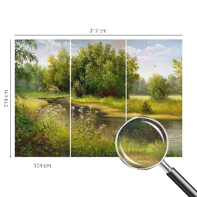 3D-Fototapete Ländliche Landschaft