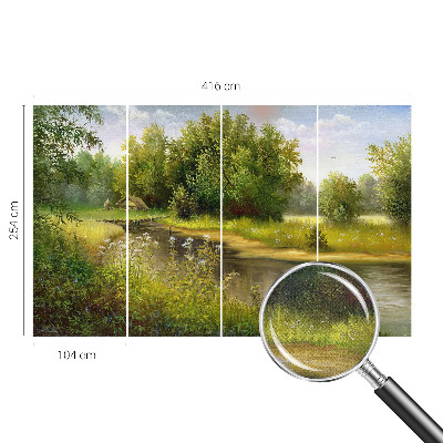 3D-Fototapete Ländliche Landschaft