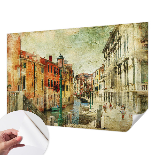 3D-Fototapete fürs Wohnzimmer Stadteindruck