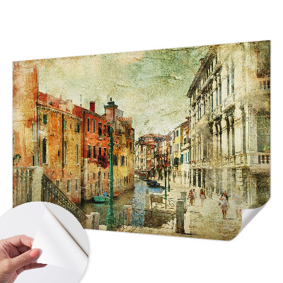 3D-Fototapete fürs Wohnzimmer Stadteindruck