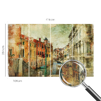 3D-Fototapete fürs Wohnzimmer Stadteindruck