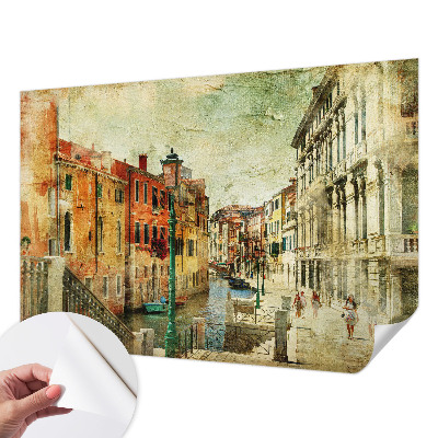 3D-Fototapete fürs Wohnzimmer Stadteindruck