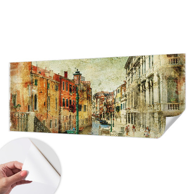 3D-Fototapete fürs Wohnzimmer Stadteindruck