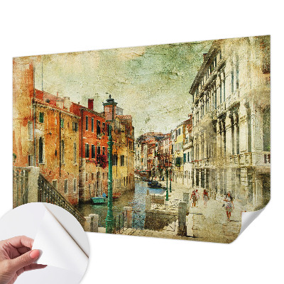 3D-Fototapete fürs Wohnzimmer Stadteindruck