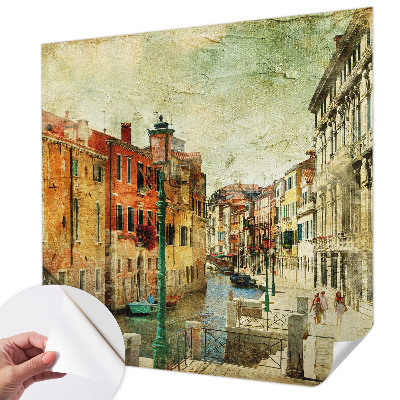 3D-Fototapete fürs Wohnzimmer Stadteindruck