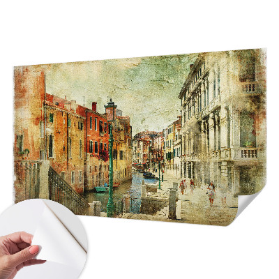 3D-Fototapete fürs Wohnzimmer Stadteindruck