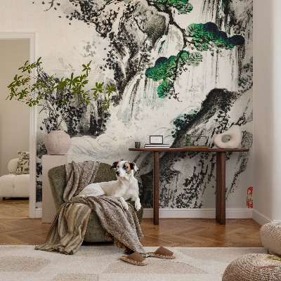 Fototapete in 3D-Optik Wasserfall der Natur