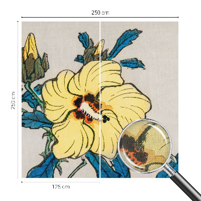 3D-Fototapete fürs Wohnzimmer Gelbe Blume