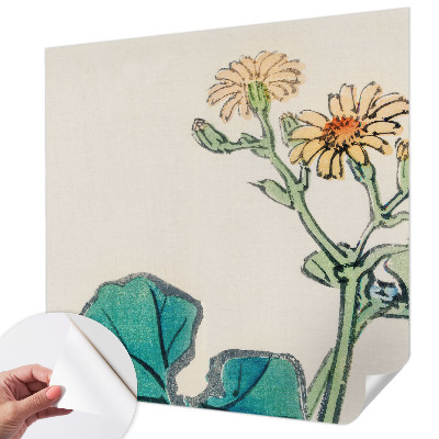 Moderne Fototapete nach Maß Blüte und Blätter