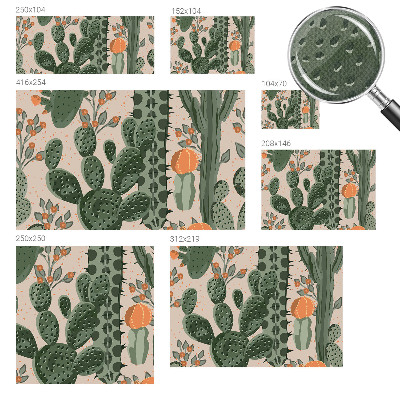 Fototapete in 3D-Optik Grüne Kakteen