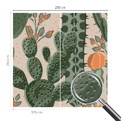 Fototapete in 3D-Optik Grüne Kakteen
