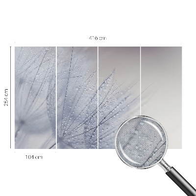 3D-Fototapete fürs Wohnzimmer Taubedeckter Löwenzahn