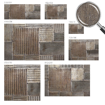 Selbstklebende Fototapete fürs Wohnzimmer Metallische Muster