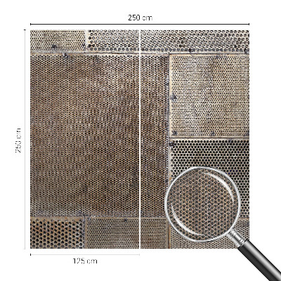 Selbstklebende Fototapete fürs Wohnzimmer Metallische Muster