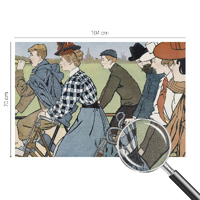 3D-Fototapete fürs Wohnzimmer Vintage-Radfahrer