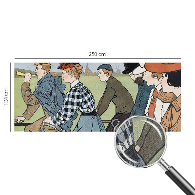3D-Fototapete fürs Wohnzimmer Vintage-Radfahrer