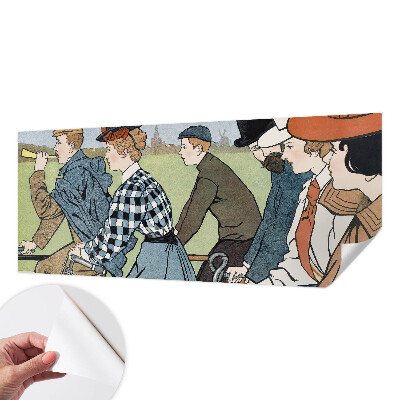 3D-Fototapete fürs Wohnzimmer Vintage-Radfahrer