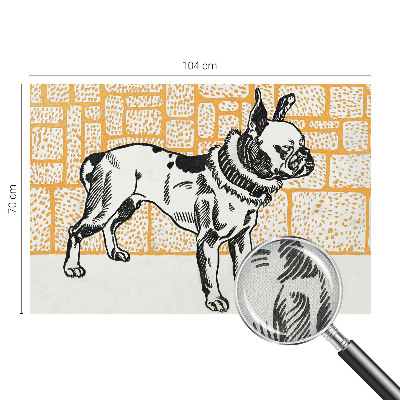 3D-Fototapete fürs Schlafzimmer Retro-Hund