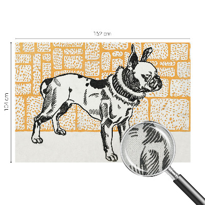 3D-Fototapete fürs Schlafzimmer Retro-Hund