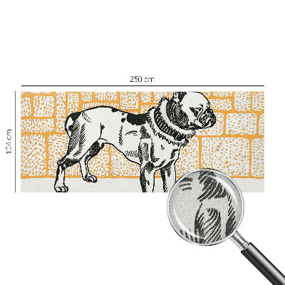 3D-Fototapete fürs Schlafzimmer Retro-Hund