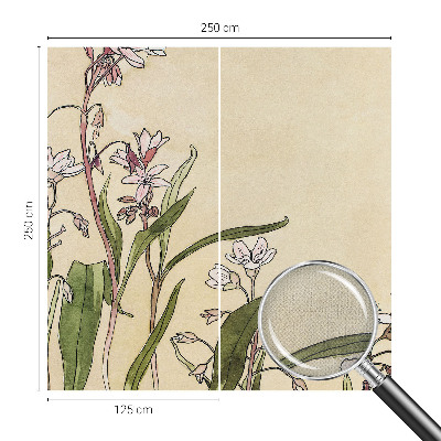 Moderne Fototapete nach Maß Florale Eleganz