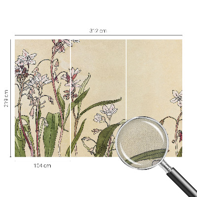 Moderne Fototapete nach Maß Florale Eleganz