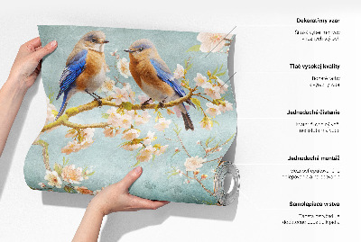 Motivtapete fürs Wohnzimmer Aquarellblumen